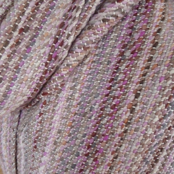 Hand woven scarf made with handspun luxury yarn - READY TO SHIP