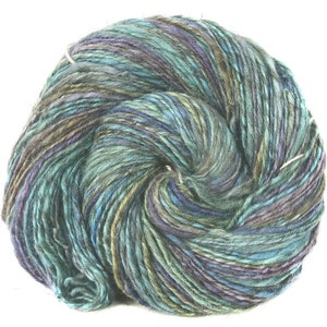 Handspun Yarn handdyed BFL wool hand spun singles yarn image 2