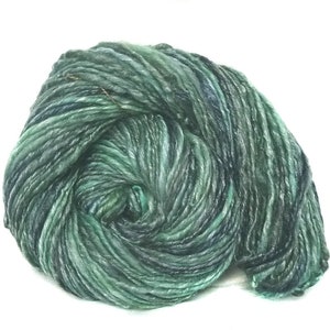 Handspun Yarn handdyed merino wool and silk image 2