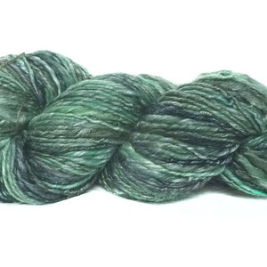 Handspun Yarn handdyed merino wool and silk image 1