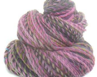 handdyed handspun superwash Merino wool  yarn