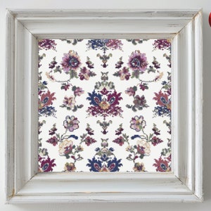 Cross Stitch Pattern PDF Vintage Purple Floral Instant Download