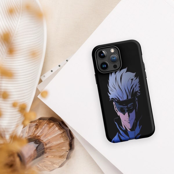 Customised hard iPhone case - Jujutsu Kaisen Gojo Satoru animated custom phone case - Iphone 11 12 13 14 phone case