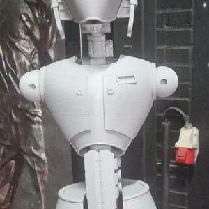 Life-Size 3D Printed WA-7 Waitress Droid Star Wars inspired with arms (not on the photo)- Unpainted Gray