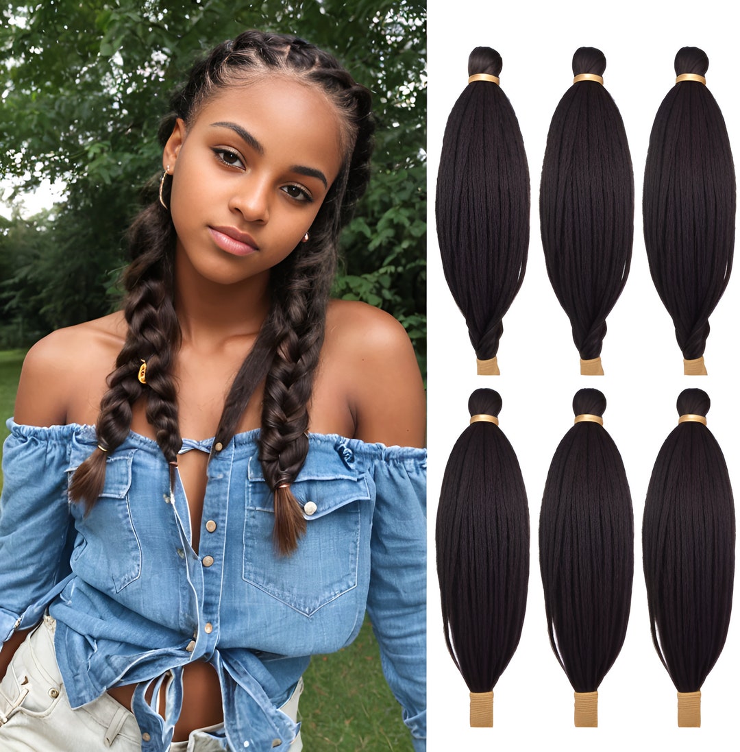 Synthetic Kanekalon Ombre Braiding Hair Extensions, 6 Pack Pre