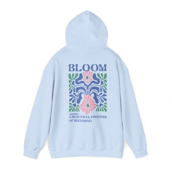 Bloom Hoodie, Kapuzen Pullover, Unisex Sweatshirt, Backprint