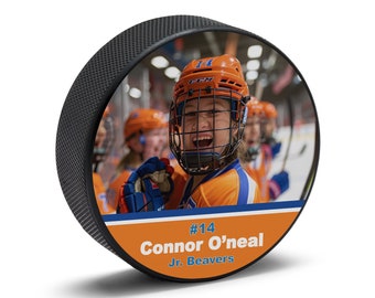 Custom Hockey Puck: Personalized Hockey Team Gifts & Tournament Souvenirs