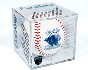 Custom Baseball Display Case: Personalized Acrylic Team Keepsake with Custom Logo