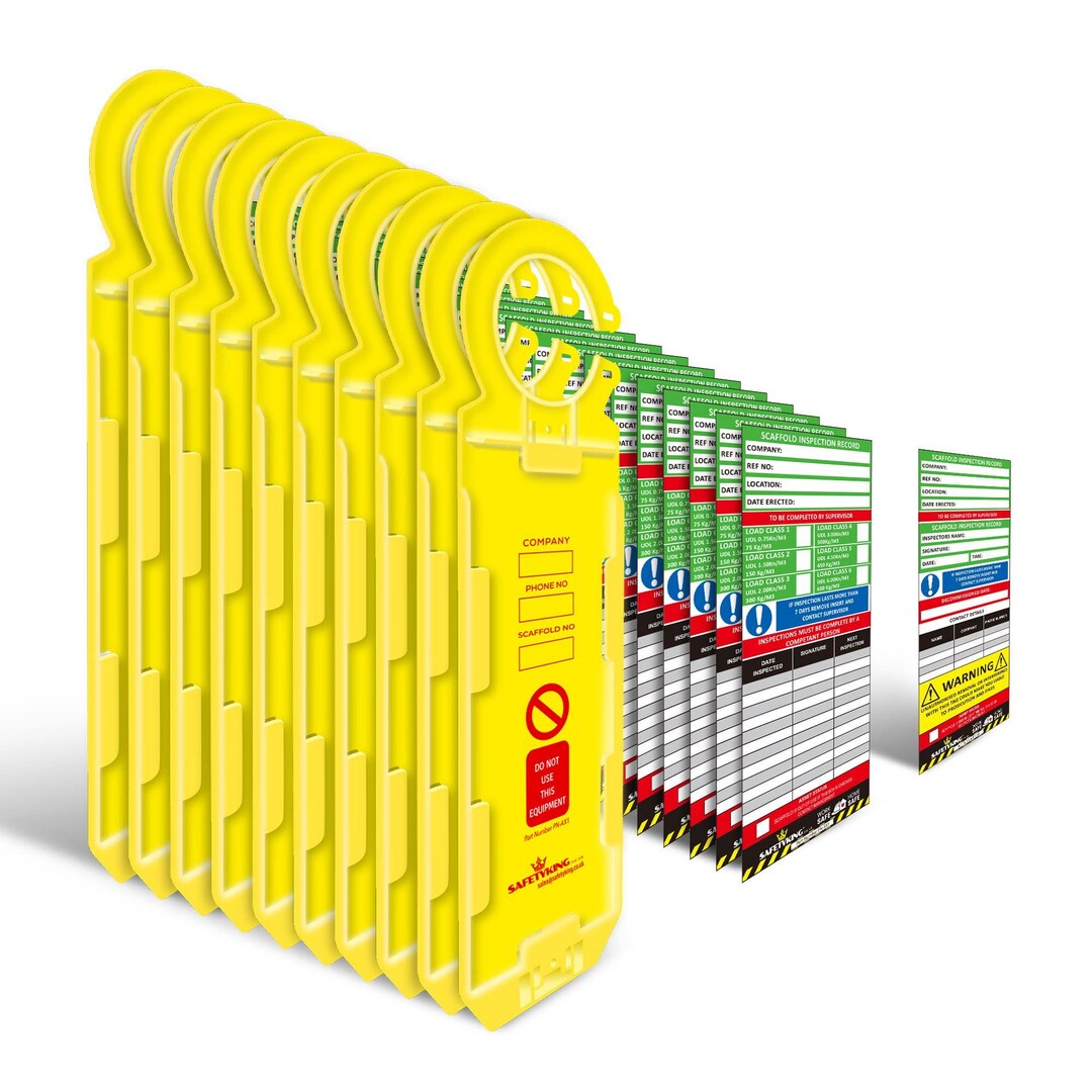 SAFETYKING® Ladder Tags 10 Scaffold Tags 20 Inserts | Access Inspection ...