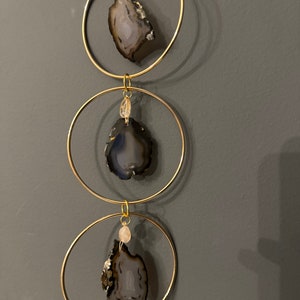 Agate Suncatcher, Agate Ring Wall Hanging, Agate Wall Hanging