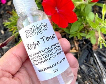 ROSE TONER -  Renewing Facial and Room Mist Infused with Rose Quartz By BethKaya