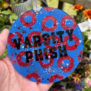 Phish Lyric Acrylic Wall Hanger - 4&quot; - Holographic &quot;Varsity Phish&quot; - By BethKaya