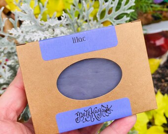 LILAC Soap | Body, Shave & Shampoo Bar | Cold Process | By BethKaya
