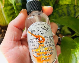 MANUKA HONEY TONER – Restorative Facial Mist | Crystal-Infused Skincare | Post-Cleansing Treatment | 3.7 oz by BethKaya