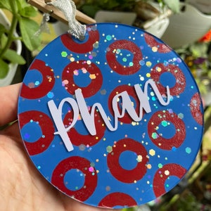 Phish Acrylic Wall Hanger - 4&quot;X4&quot; - &quot;PHAN&quot; - By BethKaya