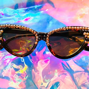 BLING SUNNIES - Dazzling Diamond Art Sunnies - Each One of a Kind Sunglasses-  By BethKaya