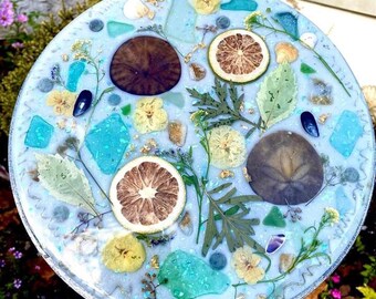 RESIN TRAY - Jewelry, Charcuterie, or Decorative - One of a Kind + Lightup - By BethKaya
