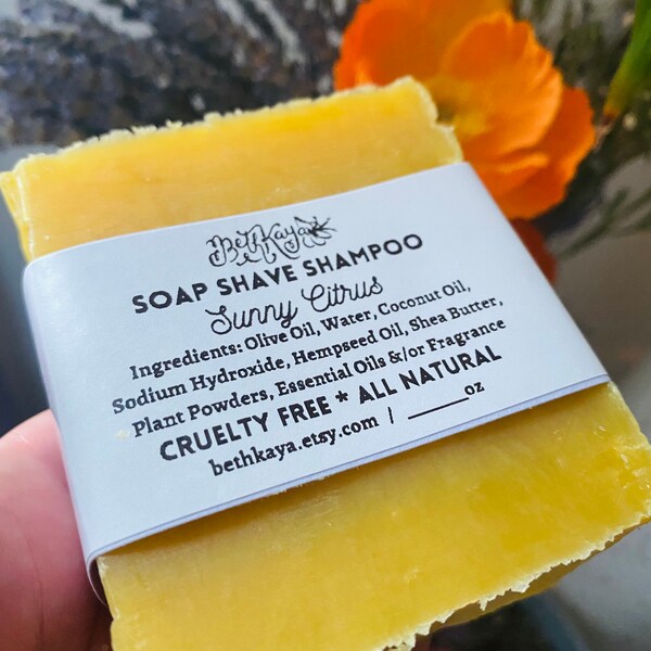 SUNNY CITRUS Vegan Shampoo and Body Wash Bar