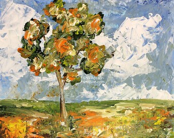 fall tree painting etsy