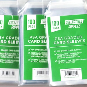 300 PSA CGC + Collectible Supplies Perfect Fit Sleeves for Graded Card Slabs 3 packs 100 each