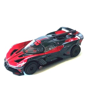 New Burago 1:64 red / Black Bugatti Bolide Racing Ex Detail Real look Tires USA, Collectable Toy Car, Model car