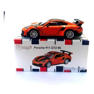 Burago 1:64 Porsche 911 GT2 RS Model Car Diecast Orange Opening Doors USA  Shipped, Collectable Porsche model Car