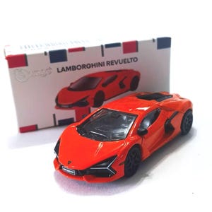 Burago 1:64 Lamborghini Revuelto Orange Black Vehicle - Shipping USA Collectible diecast Classic car model, New in Box