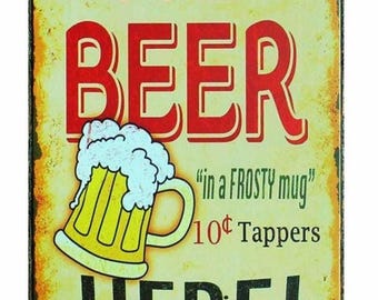 Cedule Beer - Ice Cold Beer - TOP plechove retro cedule