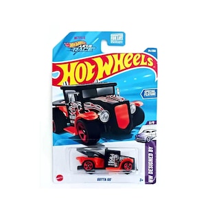 New 2025 1:64 Hot Wheels Orange / Black Variation Gotta Go Flame Stripes HW Designed By 3/5 Hot Rod
