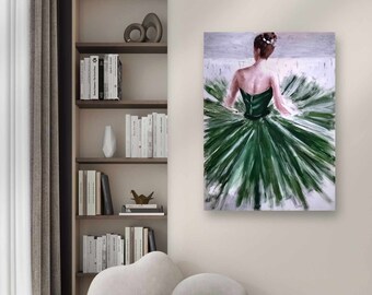 Tableau danseuse, personnage, peinture, art contemporain, tableau mural, danse, décoration murale, salon, chambre, peinture originale