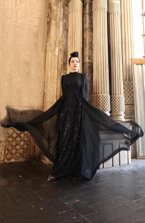 dress with cape white Satin Gown Embellishments Luxury Crystal Princess Ball Momm Color:Navy Multi Sequins Length