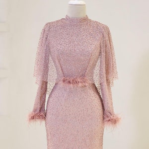Modest Evening Dress Hijab Evening Dress Islamic Dress Elegant Modest Evening Dress Hijab-Friendly-Dubai Style Long Sleeve Nikkah Gown