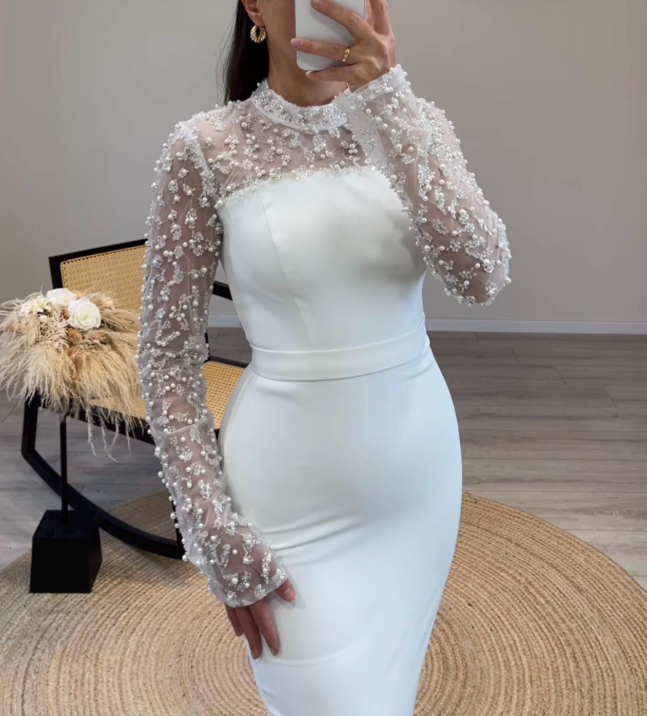 chinese dress ladies Princess Polly Women's Lukea Long Sleeve Minidress - White main image 0