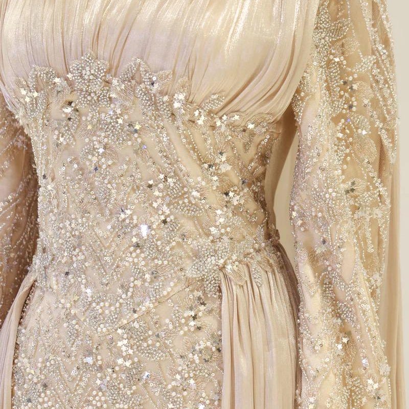 Modest Beaded Hijab Dress - Etsy
