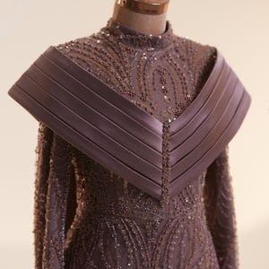 Modest Evening Dress Hijab Evening Dress Islamic Dress Elegant Modest Evening Dress Hijab-Friendly-Dubai Style Long Sleeve Nikkah Gown