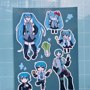Miku and Mikuo Sticker Sheet