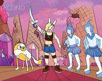Fionna and Cake Print Adventure Time