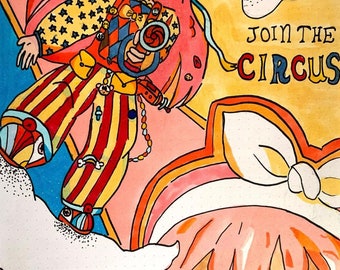 Carnival Clown Print