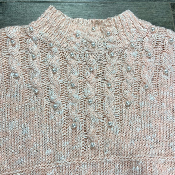 Vintage 80s peachy pink and cream romantic cottag… - image 3