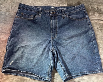 Vintage 90s Style Lee Riders Midrise Long Denim Mom Jean Shorts