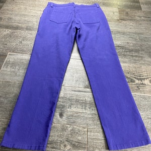 Vintage 80s purple gloria Vanderbilt high waisted mom jeans Size 12 stretch image 3