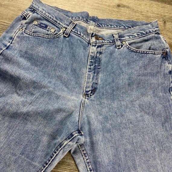 Vintage 80s 90s High Waisted Stonewash Tapered Le… - image 2