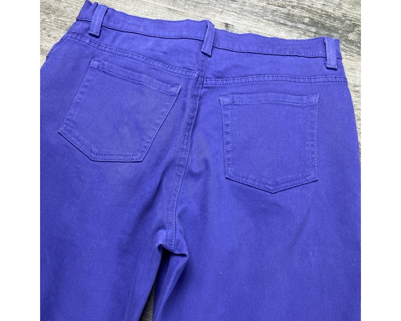 Vintage 80s purple gloria Vanderbilt high waisted mom jeans Size 12 stretch image 4