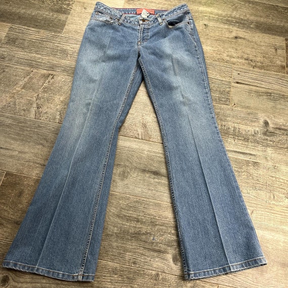 Vintage Y2k Low Rise Flare Jeans by Mossimo 83 Cotton/15 Poly/2