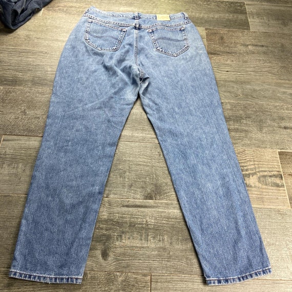 Vintage 80s 90s High Waisted Stonewash Tapered Le… - image 3