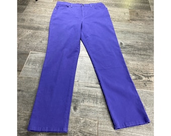 Vintage 80s purple gloria Vanderbilt high waisted mom jeans Size 12 stretch