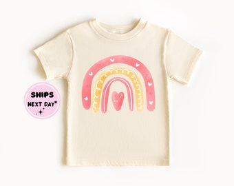 Cute Rainbow Girly Toddler Tee, Girly Rainbow Baby Onesie, Toddler Girl Gift, Cute Baby Girl Gift