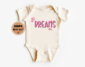 Cute Dreams Girly Baby Onesie, Pink Dreams Toddler Tee, Toddler Girl Gift, Cute Baby Girl Gift