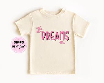 Cute Dreams Girly Toddler Tee, Pink Dreams Baby Onesie, Toddler Girl Gift, Cute Baby Girl Gift