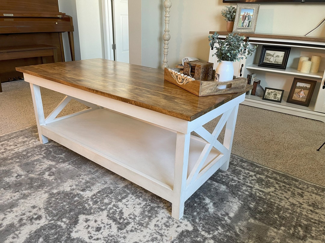 Hardwood Farmhouse Coffee Table - Etsy